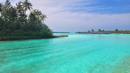 tropical island paradise on the Maldives