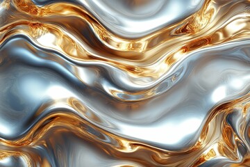 Wavy metallic surfaces exhibiting shimmering textures and complex reflective properties