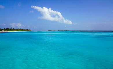 tropical island paradise on the Maldives