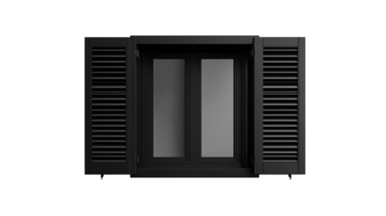 black window isolated on white background , transparent png 