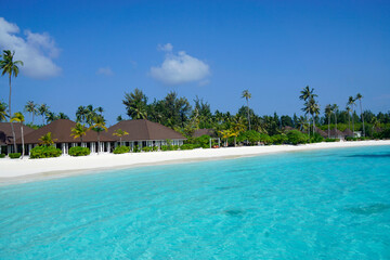 exotic tropical island on the maldives