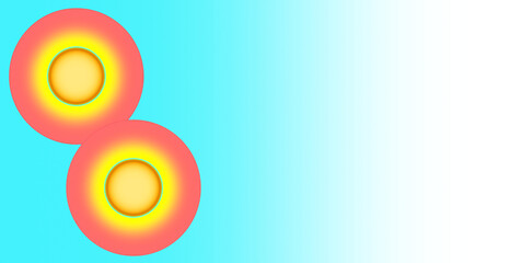 Circles on a blue and white gradient background, empty.