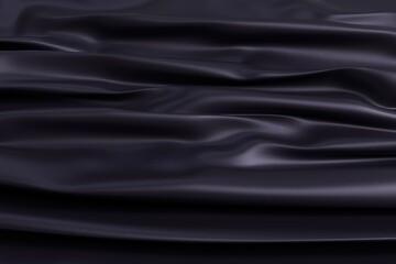 Dark, smooth, draped fabric.  Intricate folds of deep plum-colored fabric