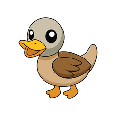 Cute Cartoon Duckling Happy Baby Bird Animal