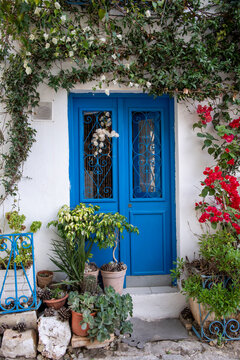 Sidi Bou Said, Tunisia, Africa. A picturesque doorway in town.
