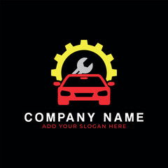 car repairing logo design vector