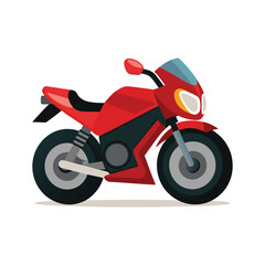 red motorcycle isolated on white