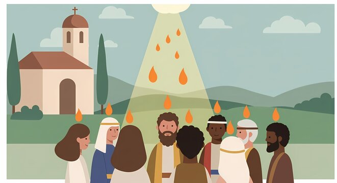 Pentecost Flyer & Background Collection: Honoring Pentecost Sunday and the Holy Spirit