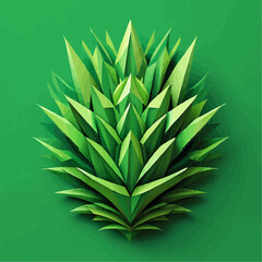 Fototapeta premium Paper Plant Illustration: Green Leaf Design