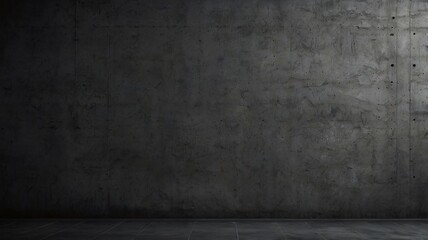 Dark grey black textured concrete wall background
