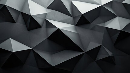 Fototapeta premium Abstract Dark Gray And Black Polygonal Geometric Background