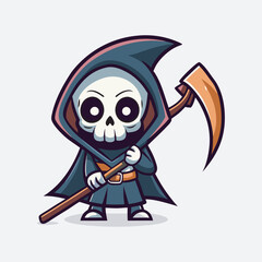 Cartoon grim reaper vector art Illustration File