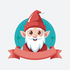 Cute gnomes Santa Claus for Christmas vector art 