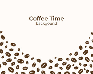 Coffee Time A Beautiful and Deliciously Designed Background Featuring Coffee Beans for Various Uses