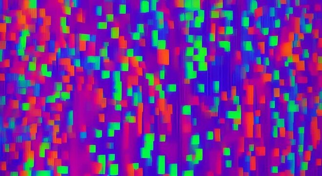 Abstract pixel retro 8bit neon pink rgb video game glitch noise texture square tiles animated retro video game pixelated background seamless looped vj pattern psychedelic 80s 90s 2000s texture 4K