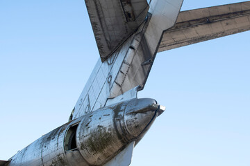 Detail of an old abandoned military plane	