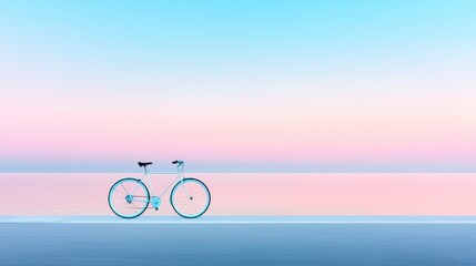 Fototapeta premium Pastel Bicycle on a Road