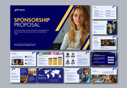 Blue Business Event Sponsorship Proposal Slides