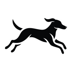 side profile of sitting dog silhouette