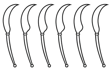 Sickle Illustrations on White Background