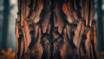 A tree's texture is perceived in multiple ways, encompassing the rough and smooth qualities of its leaves, with the bark being the most noticeable