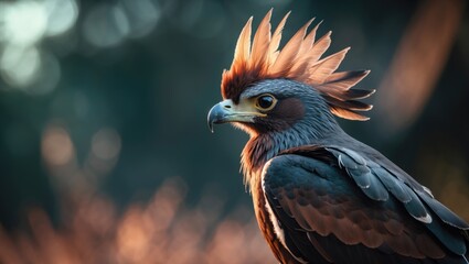 Obraz premium The secretarybird is a large bird of prey.
