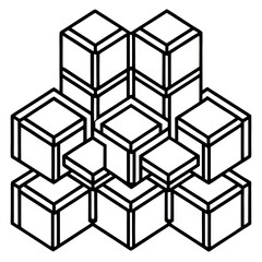 Obraz premium Isometric 3D Blocks