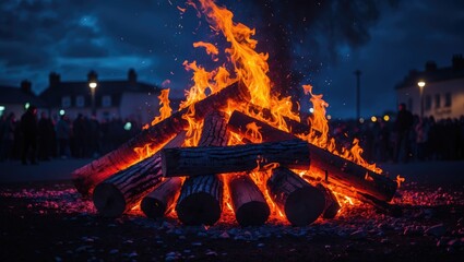 Saint Festival with Burning Trunks