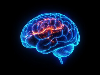 Obraz premium Human brain concept, right hemisphere for creativity, left hemisphere for logic, education, science, medical abstract background with vibrant design