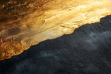 Naklejka premium A textured surface with contrasting colors of gold and dark