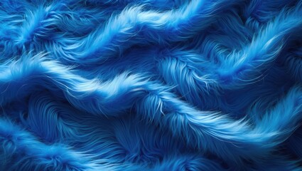 Close-up of blue fur texture creating a beautiful abstract background