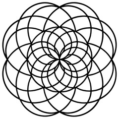 Fototapeta premium Overlapping Circles Pattern