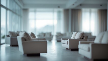 Living room image with table and sofa presented in a blur