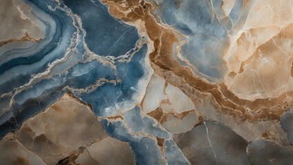Obraz premium Texture background of blue beige marble with natural slab for interior-exterior home wallpaper and ceramic granite tile surface