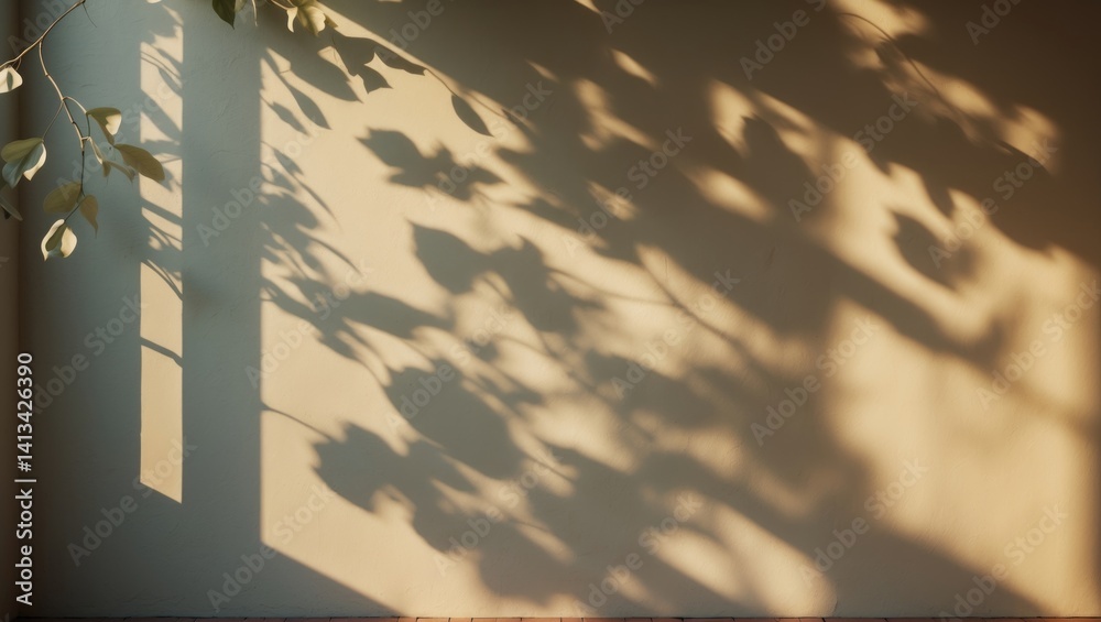 Poster bokeh of light and shadow on a wall