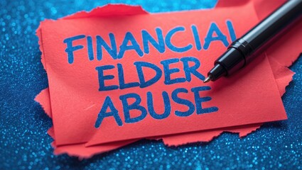 Elder Abuse in Finance on Blue Hue