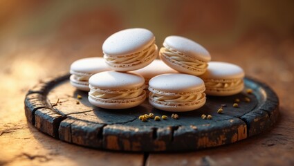 White macarons