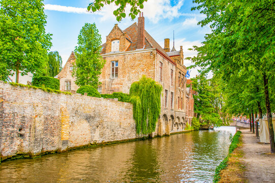 Bruges, Belgium.City known for its canals, cobbled streets and medieval buildings.