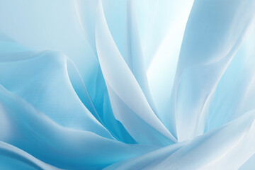 Abstract image of light blue fabric flowing, creating soft waves and subtle texture, showcasing elegance, serenity, and calm, ideal for minimalist design