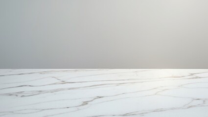 Isolated white marble counter on background
