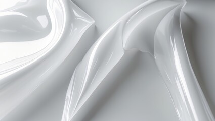 Texture background of white transparent plastic film wrap