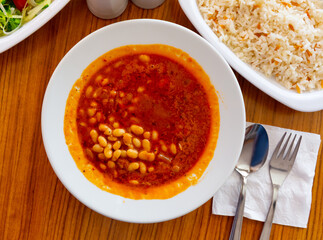 Kuru Fasulye is a national dish of Turkish cuisine.
