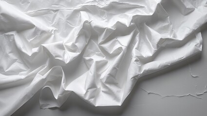 Obraz premium White poster on the street. Folded paper.