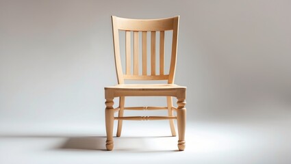 Isolated white chair on background with clipping path.