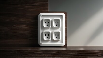 White electrical socket