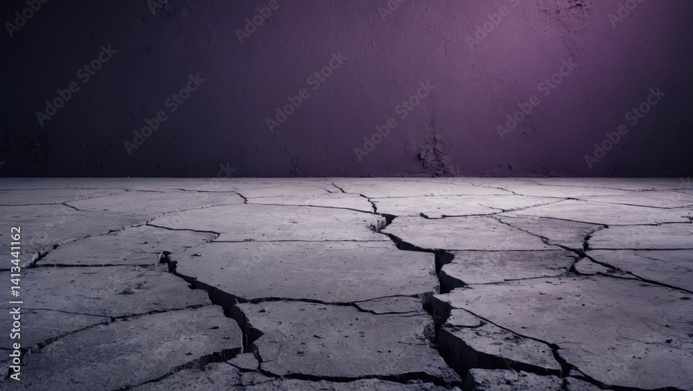 Poster Empty Cement Floor on Particle Background - Ideal for Product Displays or Montages