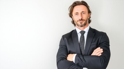 Confident businessman with arms crossed. (1)
