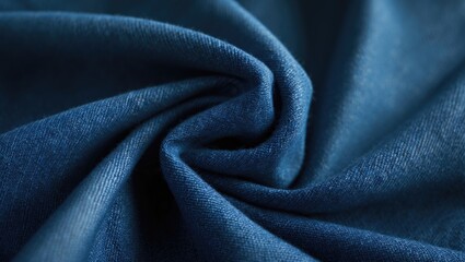 Close-up view of blue denim fabric details
