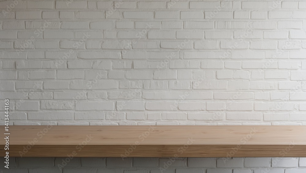 Aufkleber Background features an empty wooden table with copy space