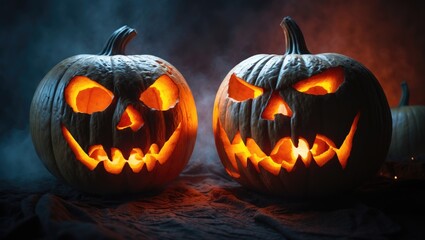 Frightening illuminated faces